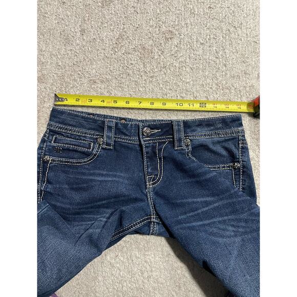 Miss Me Skinny Jeans Womens 26 JP5567G4 Embroidered Pockets Denim Low RIse Y2K - Picture 5 of 15